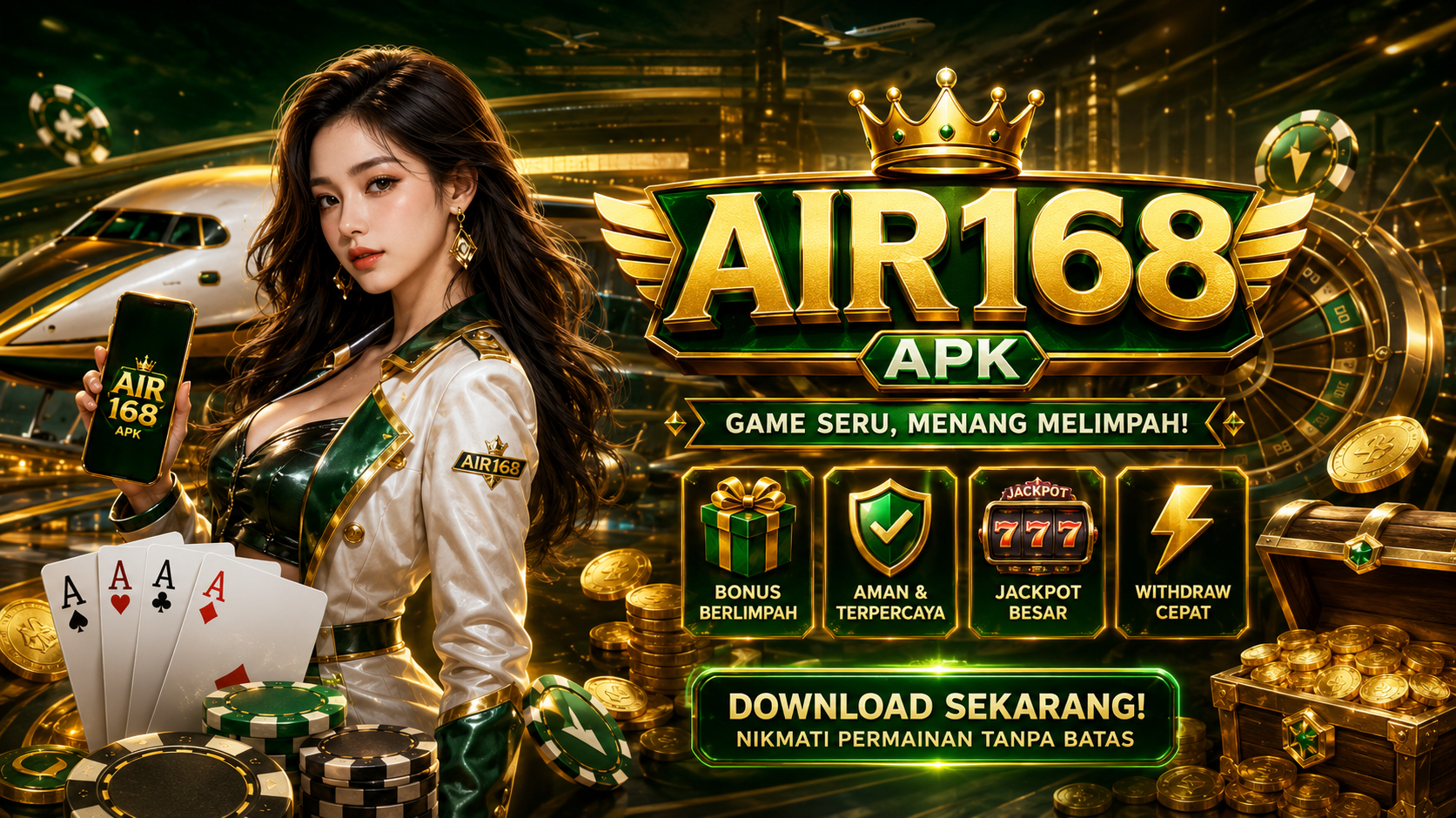 Unduh banner APK AIR168 versi terbaru untuk Android Indonesia